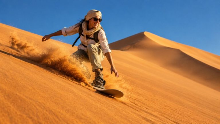Sandboarding in Merzouga